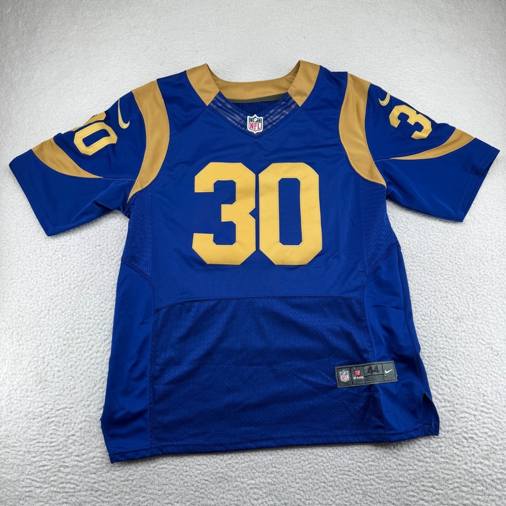 Nike On Field Los Angeles Rams Todd Gurley Throwback Jersey Men 44 Blue Stitched